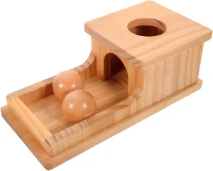 1 Set Grasping Boxes for Babies Educational Motor Skills Ball Container Cognition Sensory Plaything Wood