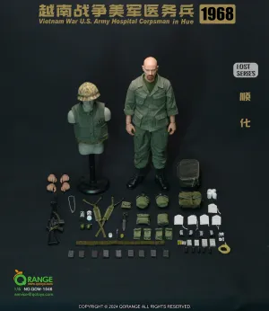 10-07-2024 QORANGE QOTOYS 1/6 Vietnam War U.S. Army Hospital Corpsman in Hue 1968 QOM-1046