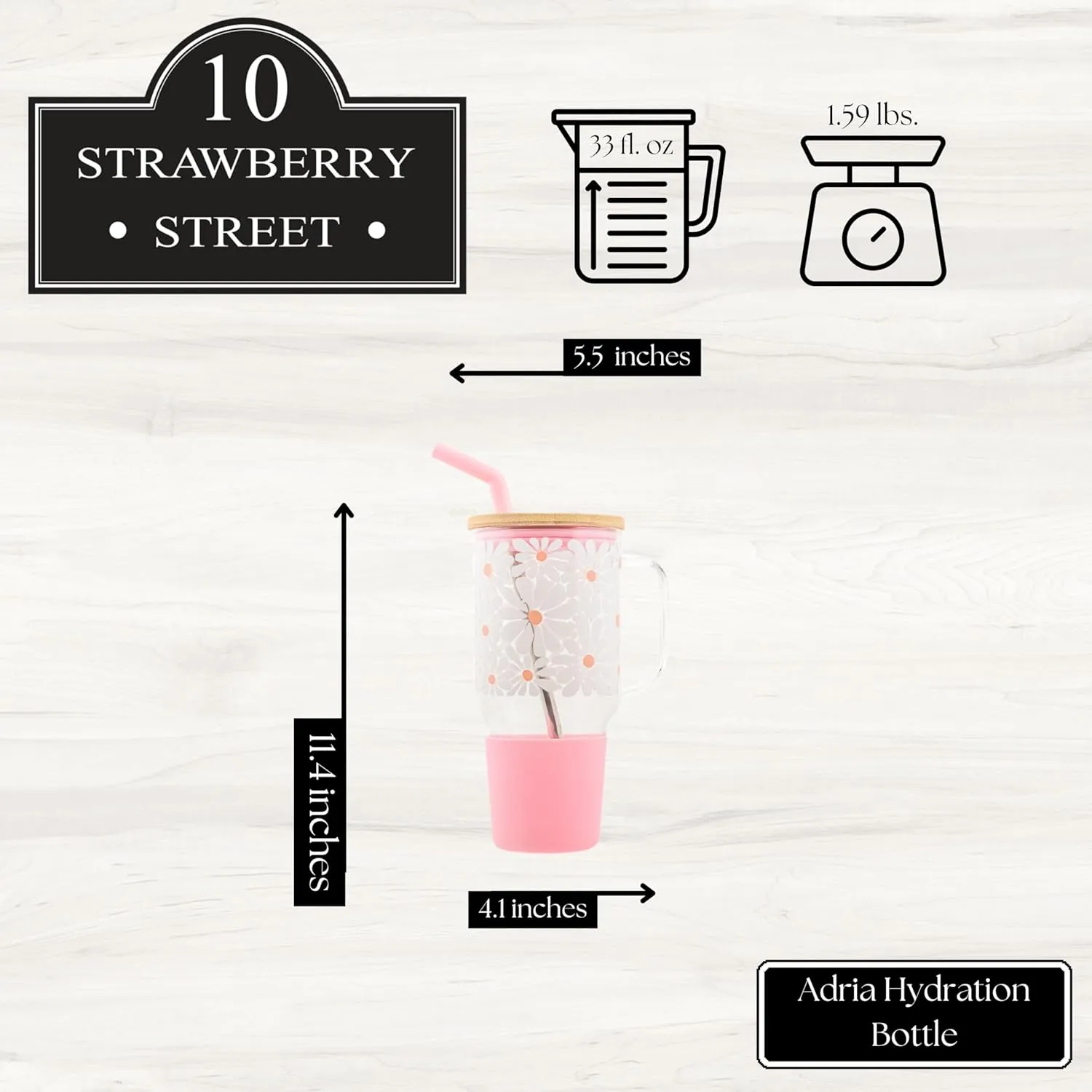 10 Strawberry Street Hydration Travel Tumbler
