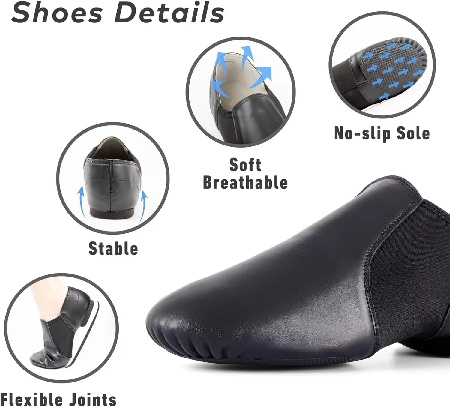 100% Cowhide Leather Dance Jazz Shoes for Women/Men