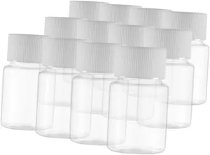 12pcs Medicine Containers with Caps Leak Pill Bottles for Travel and Storage Lightweight Easy to Observe Contents for Various Dispensing Needs