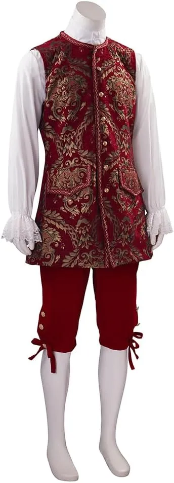 18th Century French Court Costume Men 1700s Mens Baroque Rococo Outfit Victorian Prince Costume Wedding Suit