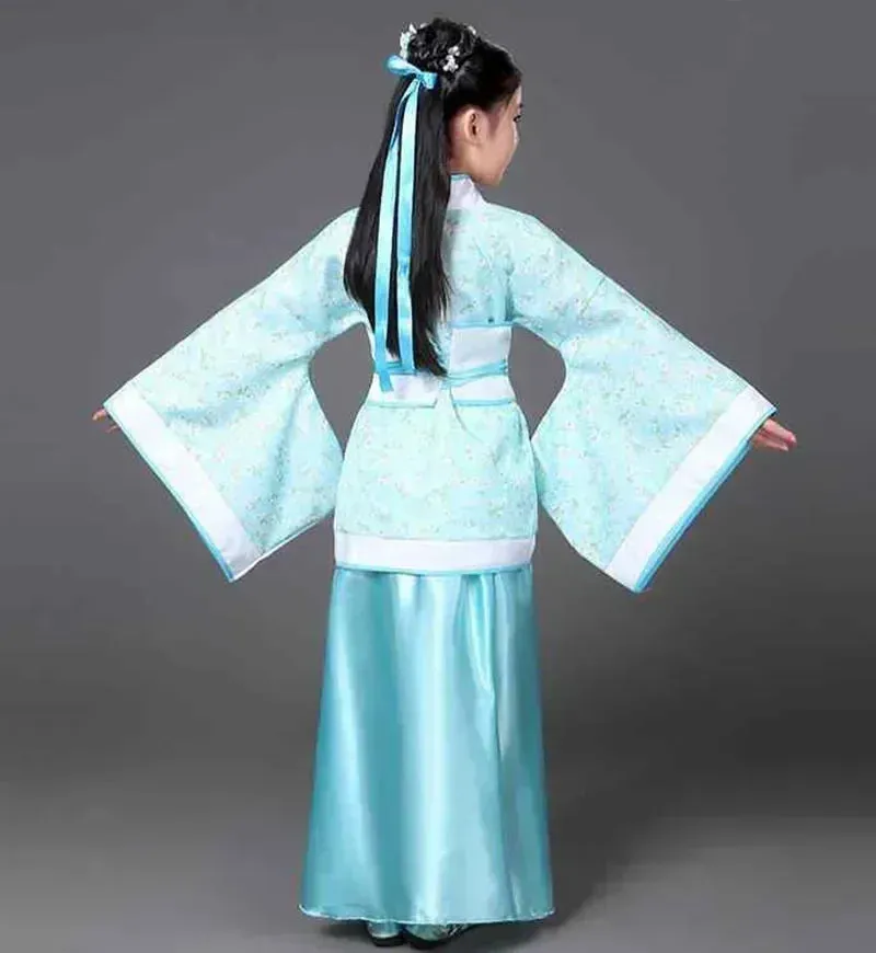 2024 Hanfu Chinese Costume: Kids Flower Girl & Women's Fairy Dance Stage Dress