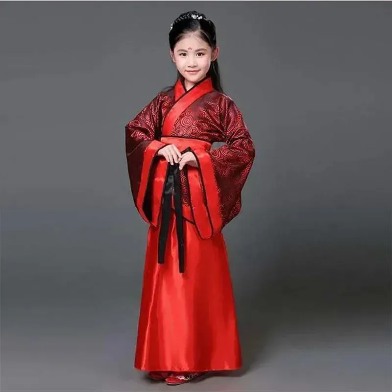 2024 Hanfu Chinese Costume: Kids Flower Girl & Women's Fairy Dance Stage Dress