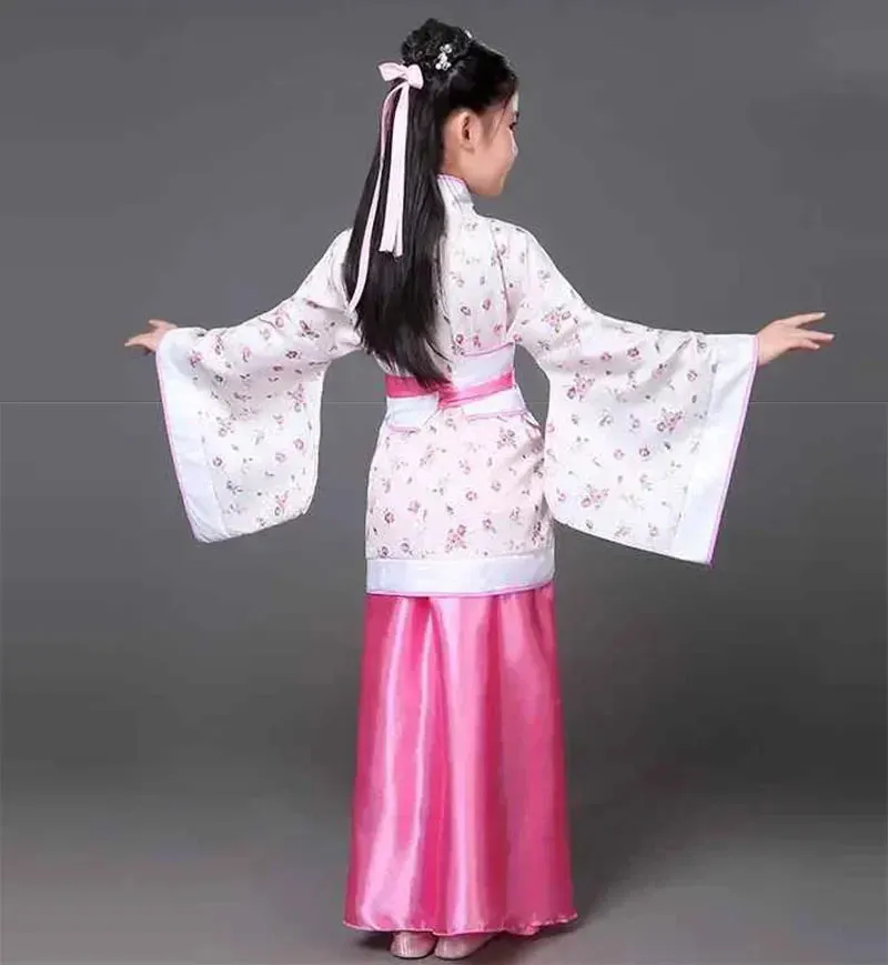 2024 Hanfu Chinese Costume: Kids Flower Girl & Women's Fairy Dance Stage Dress