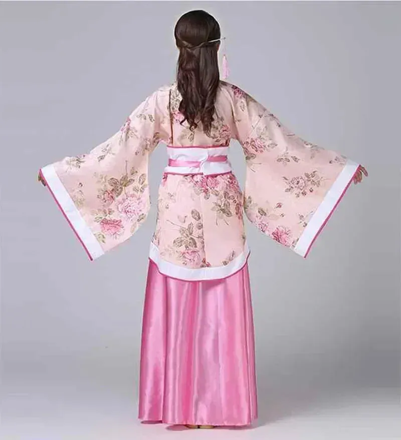 2024 Hanfu Chinese Costume: Kids Flower Girl & Women's Fairy Dance Stage Dress