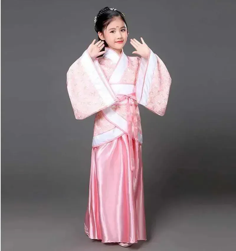 2024 Hanfu Chinese Costume: Kids Flower Girl & Women's Fairy Dance Stage Dress
