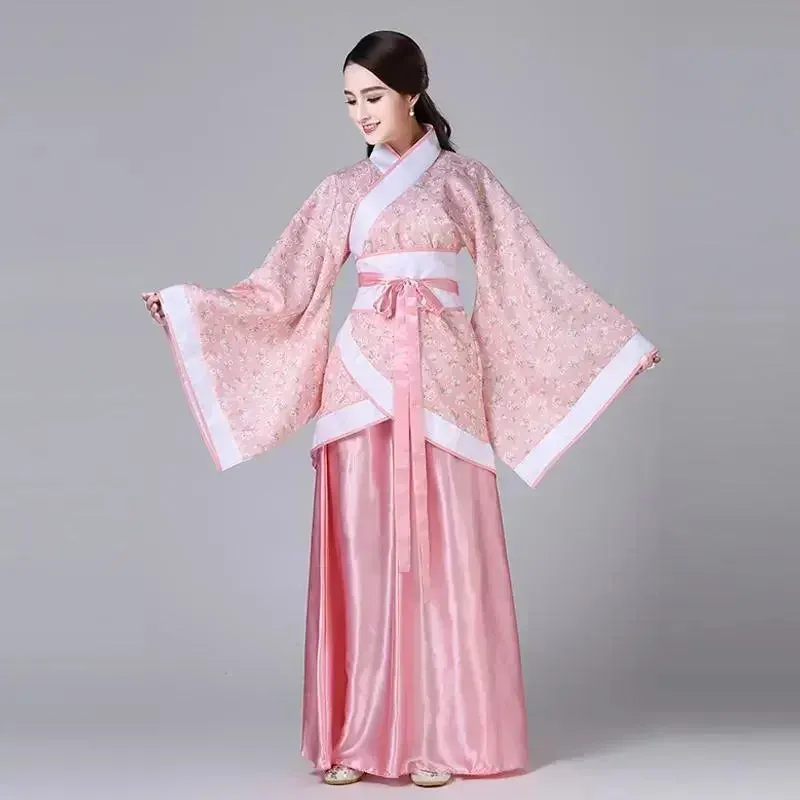 2024 Hanfu Chinese Costume: Kids Flower Girl & Women's Fairy Dance Stage Dress