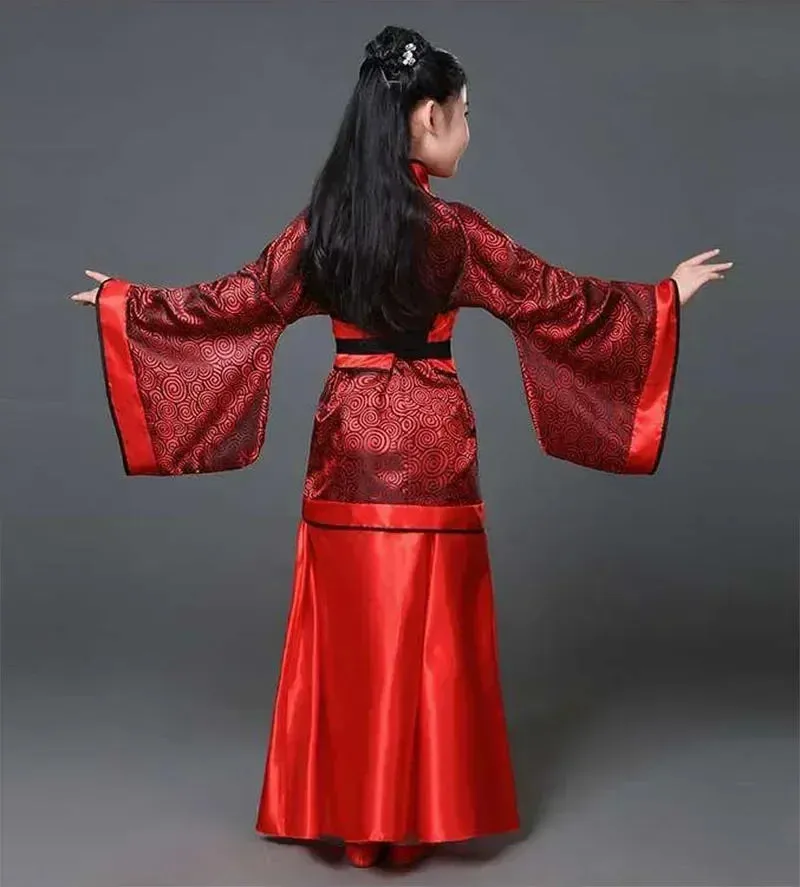 2024 Hanfu Chinese Costume: Kids Flower Girl & Women's Fairy Dance Stage Dress