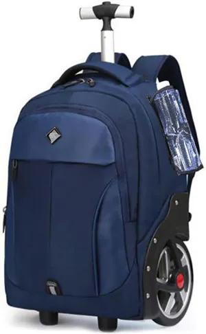 22 Inch Rolling Backpack, Waterproof Backpack with Wheels for Business and Travel Commuter, Carry on Laptop Backpack for Women and Men Adult (blue)