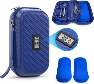 24h Insulin Cooler Travel Case TSA Approved, Refrigerated Medicine Travel Case with Temperature Display