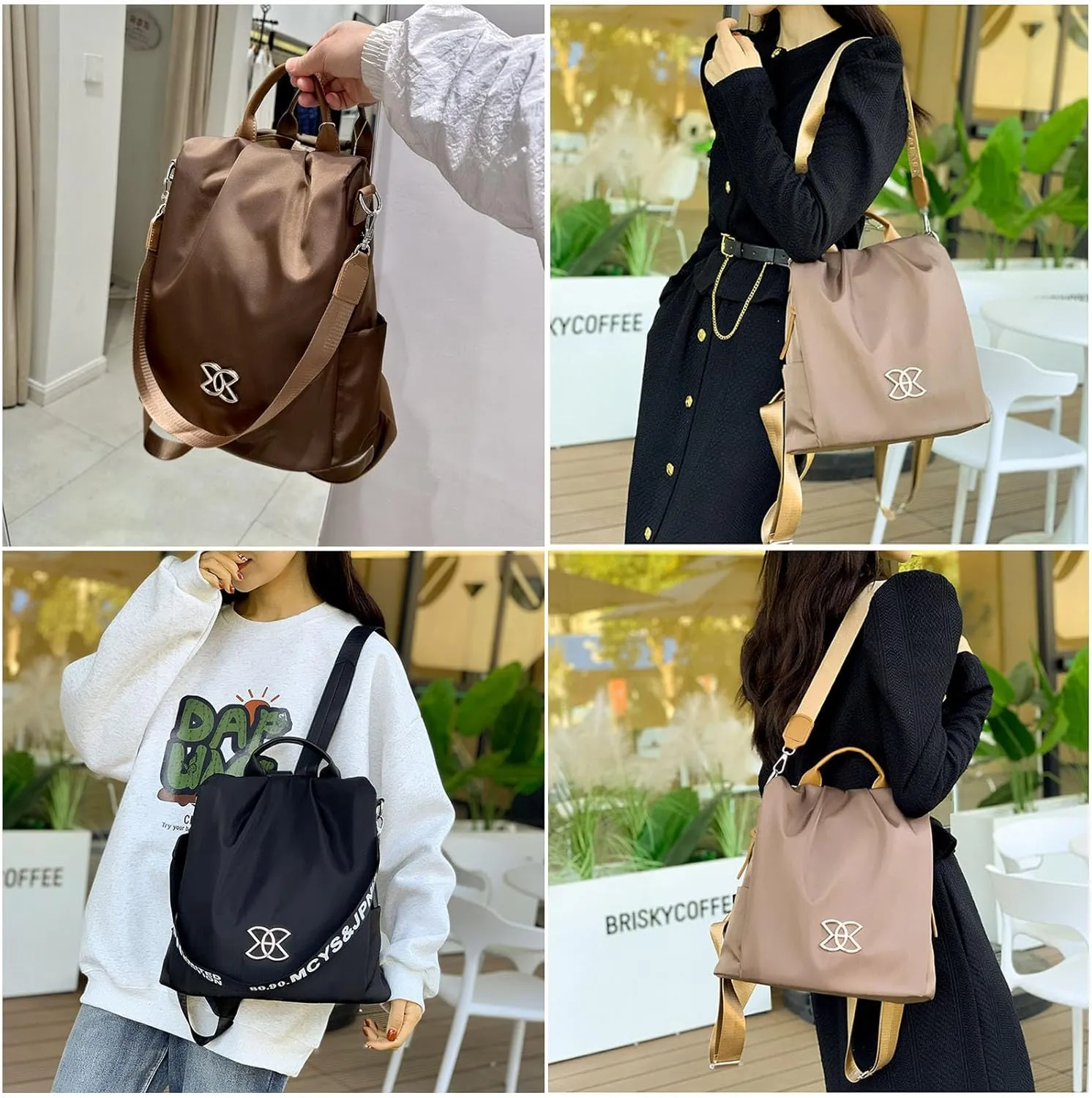3-Way Crossbody Oxford Cloth Bag - Anti-Theft Multi-Purpose Large Capacity Oxford Cloth Lightweight Shoulder Bag