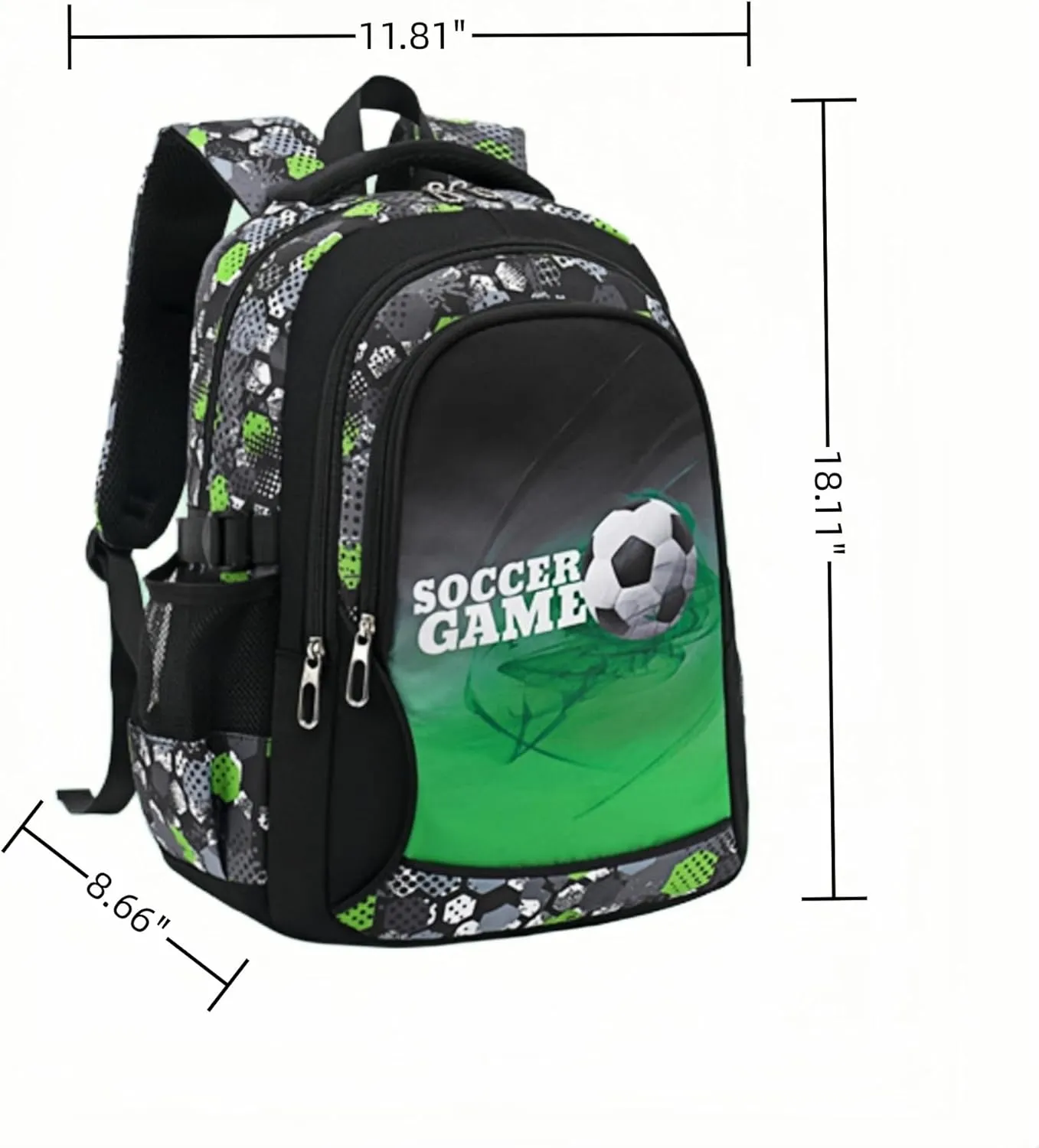 30L Large Capacity Football Backpack, Soccer Match Laptop Knapsack for Hiking Travel, Soccer Theme Shoulder Bag (Astronaut)