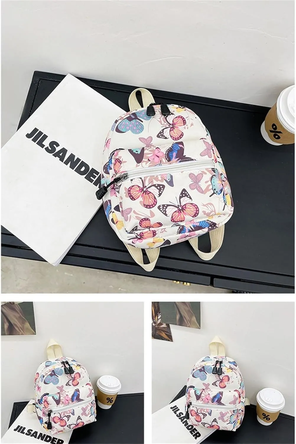 3Pcs Cute Backpack Bag Large Capacity Nylon Waterproof Lightweight Bookbags Casual Laptop Daypack Work College Travel-03
