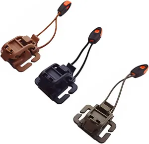 3Pcs Outdoor Fixed Clip for Flashlights Whistles Walking Sticks Durable Elastic Webbing Buckle for Backpack Strap Management Tool Organization