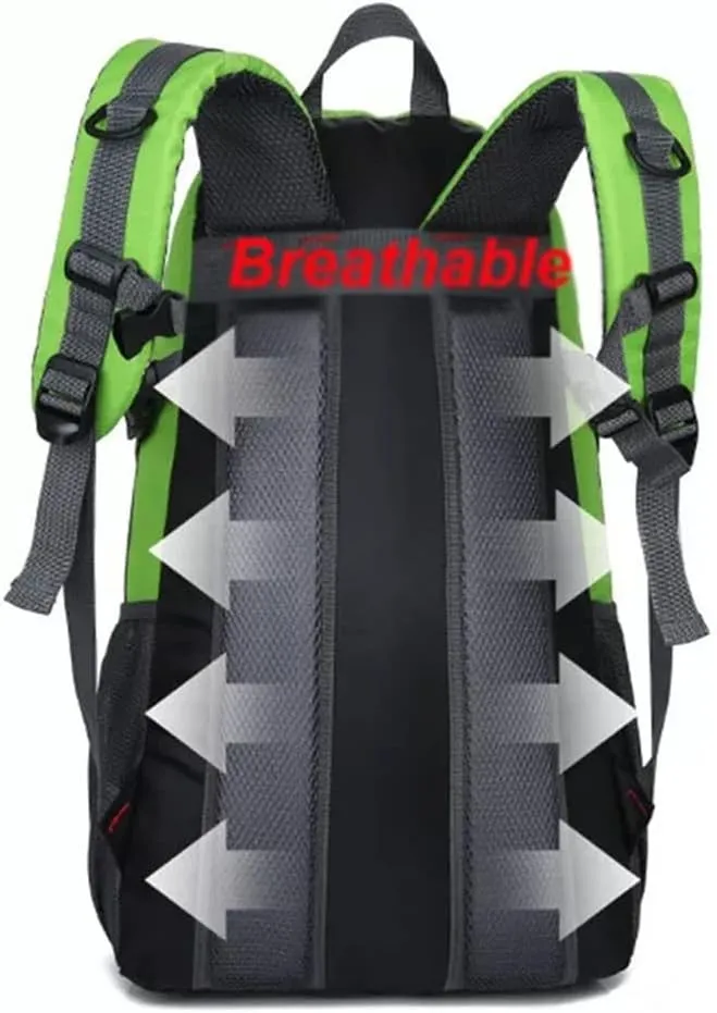 40L Mountaineering Backpack Breathable Backpack with Socket Travel Backpack Mountaineering Bag(Black)