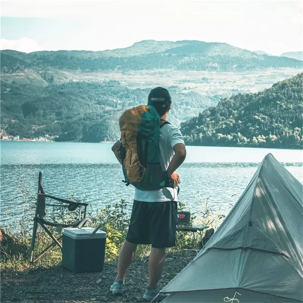40L Outdoor Bag Hiking Sports Backpack Multi Pocket Travel Backpack Mountaineering Backpack (E,As the picture shows)