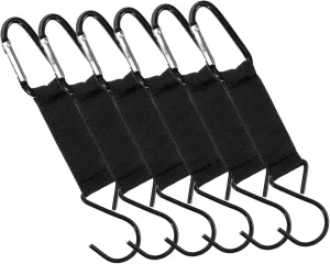 6pcs Snap Hook Clips for Outdoor Backpack Metal Carabiner Buckles for Hiking Camping and Trekking User-Friendly Design for Easy Attachment and Detachment