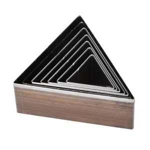 7Pcs Leather Punching 20-50mm One Hole Hollow Triangular Shape DIY Craft Tool for Strap Bag Belt Wallet Making