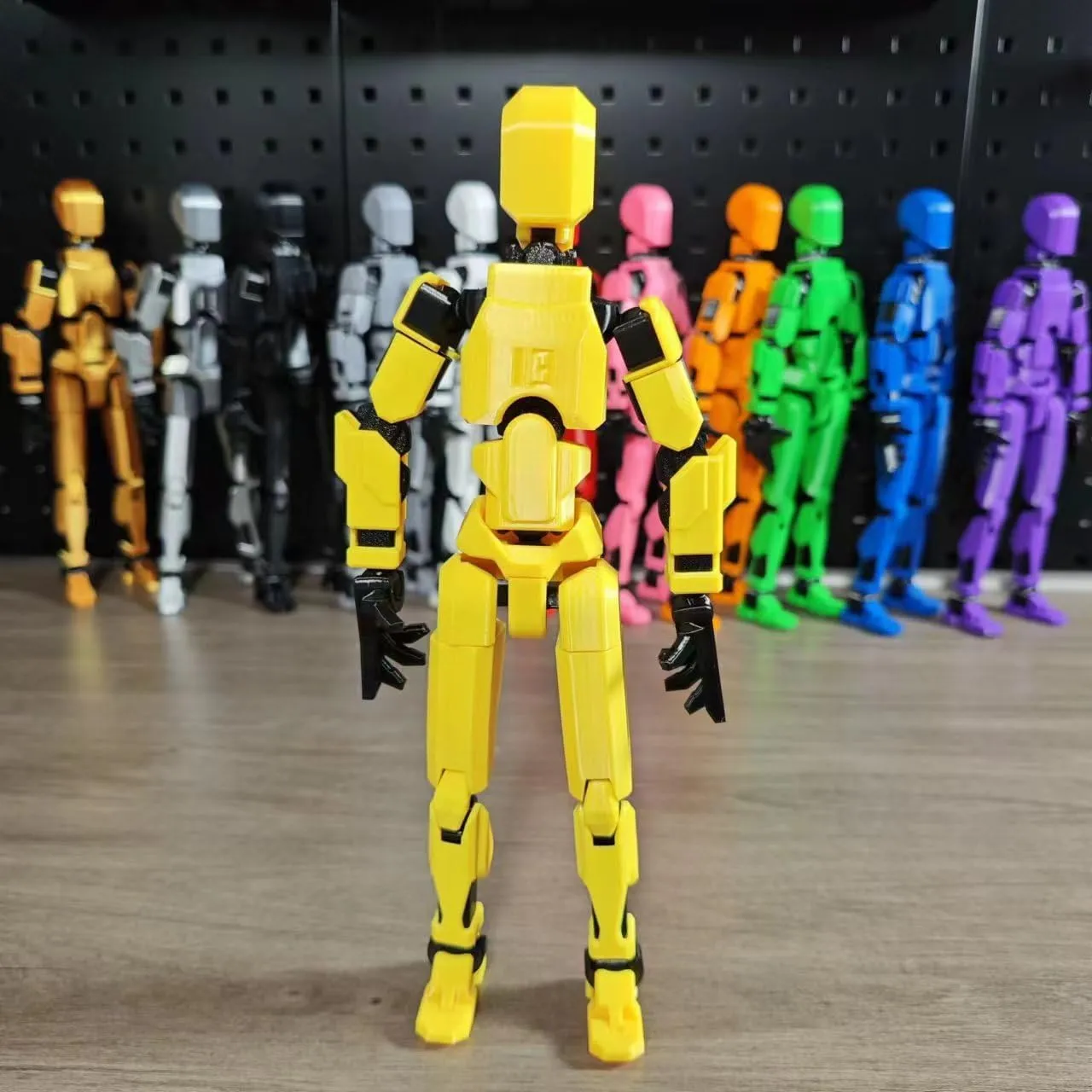 9PCS Assembly Completed T13 Action Figure 3D Printed Multi-Jointed Movable,Lucky 13 Action Figures,Multi-Articular Action Figures,Desktop Decorations,Creative Gifts (9 Colors)
