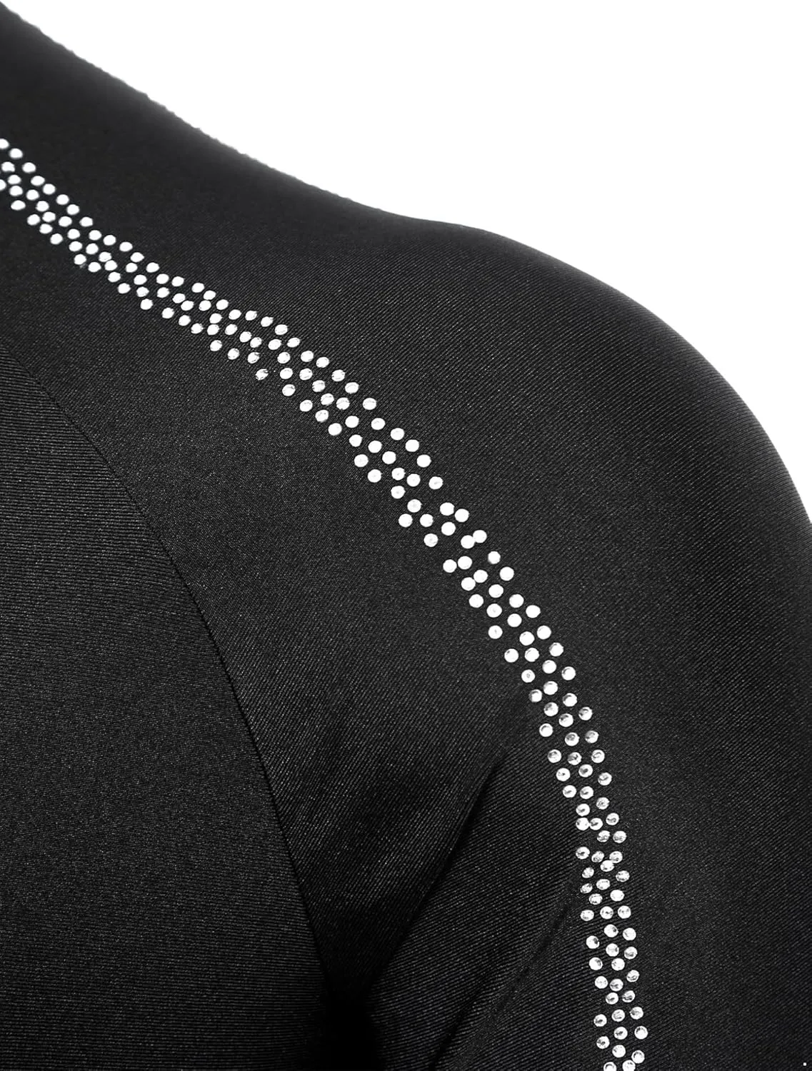 ACSUSS Men's Latin Ballroom Dance Shirts V Neck Leotard Unitard Latin Chacha Salsa Samba Modern Dance Costume