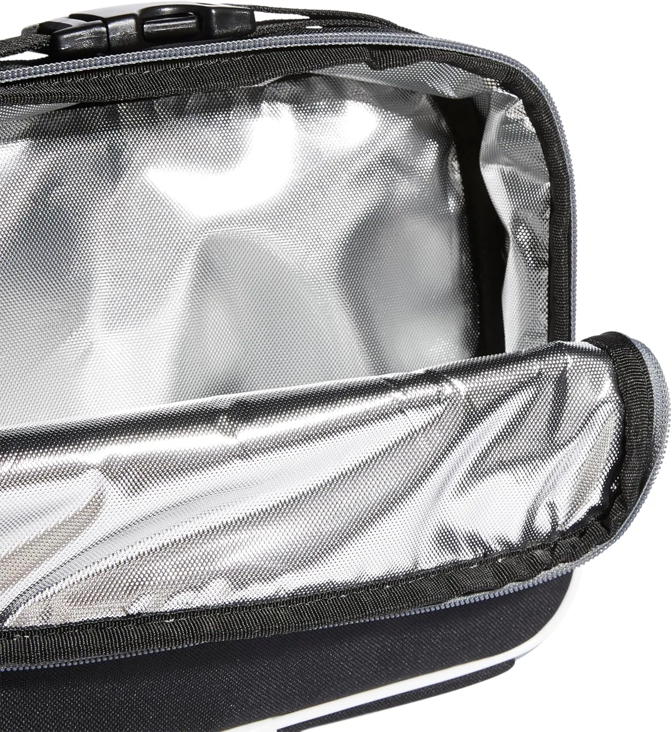adidas Unisex Foundation Insulated Lunch Bag (6L) Food Container Carry Box for Kids/Adults, Black/White, One Size