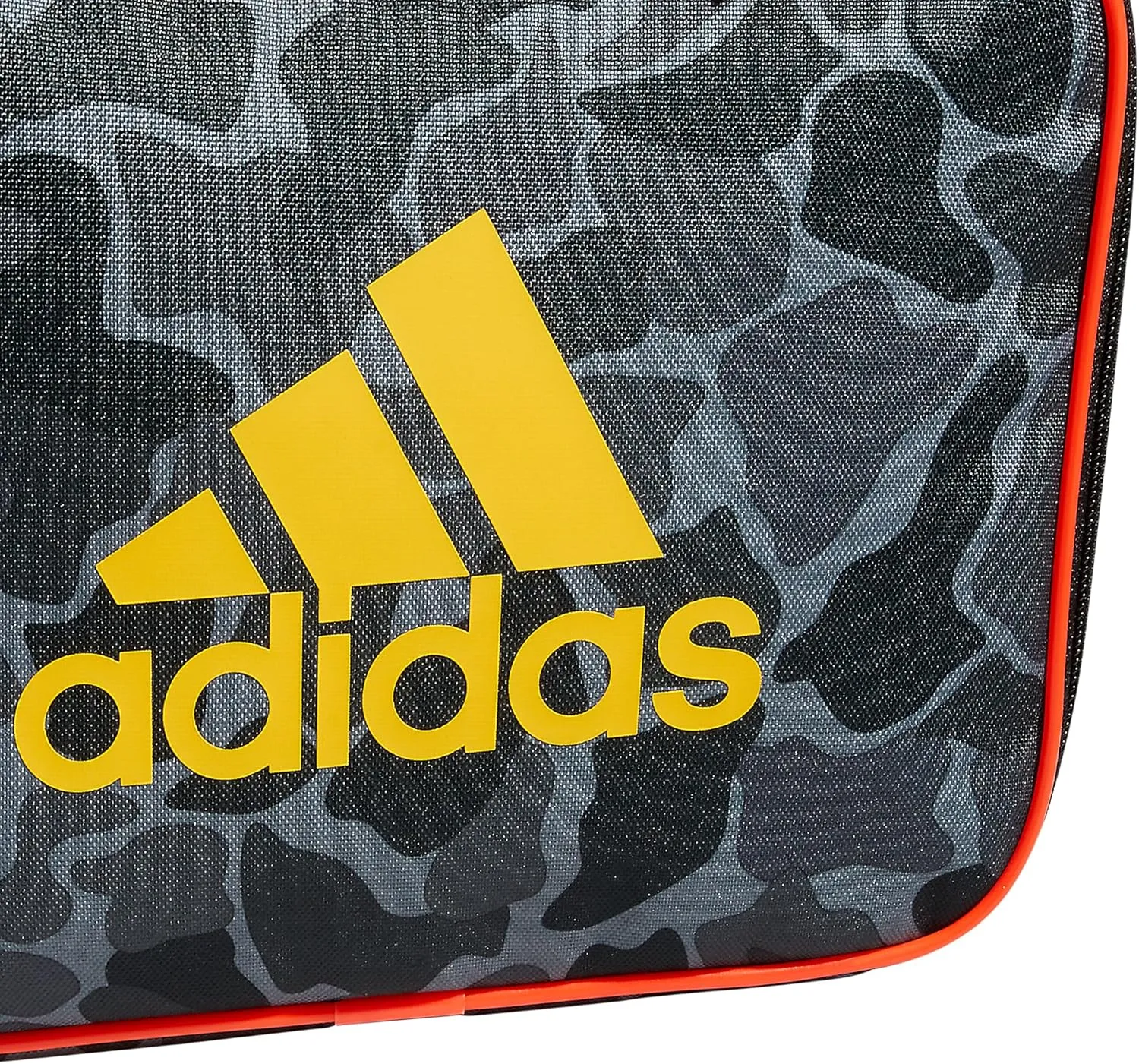 adidas Unisex Foundation Insulated Lunch Bag (6L) Food Container Carry Box for Kids/Adults, Nomad Camo Grey/Solar Gold/Solar Red