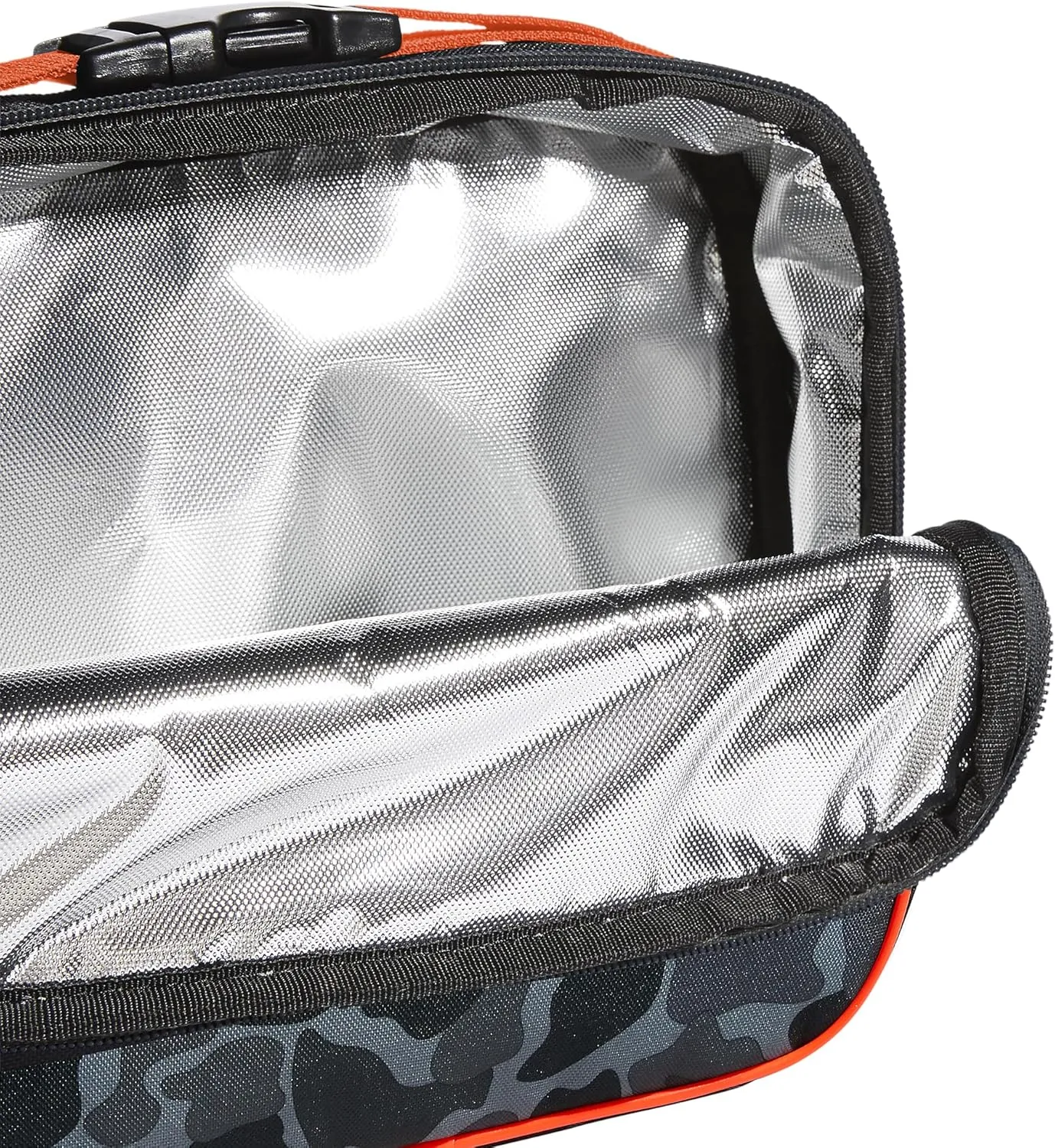 adidas Unisex Foundation Insulated Lunch Bag (6L) Food Container Carry Box for Kids/Adults, Nomad Camo Grey/Solar Gold/Solar Red