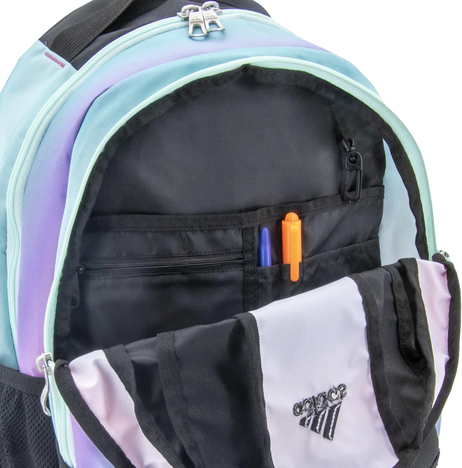 adidas Unisex Journal Backpack, Gradient Rose Tone pink/Black/Halo Mint Green, One size