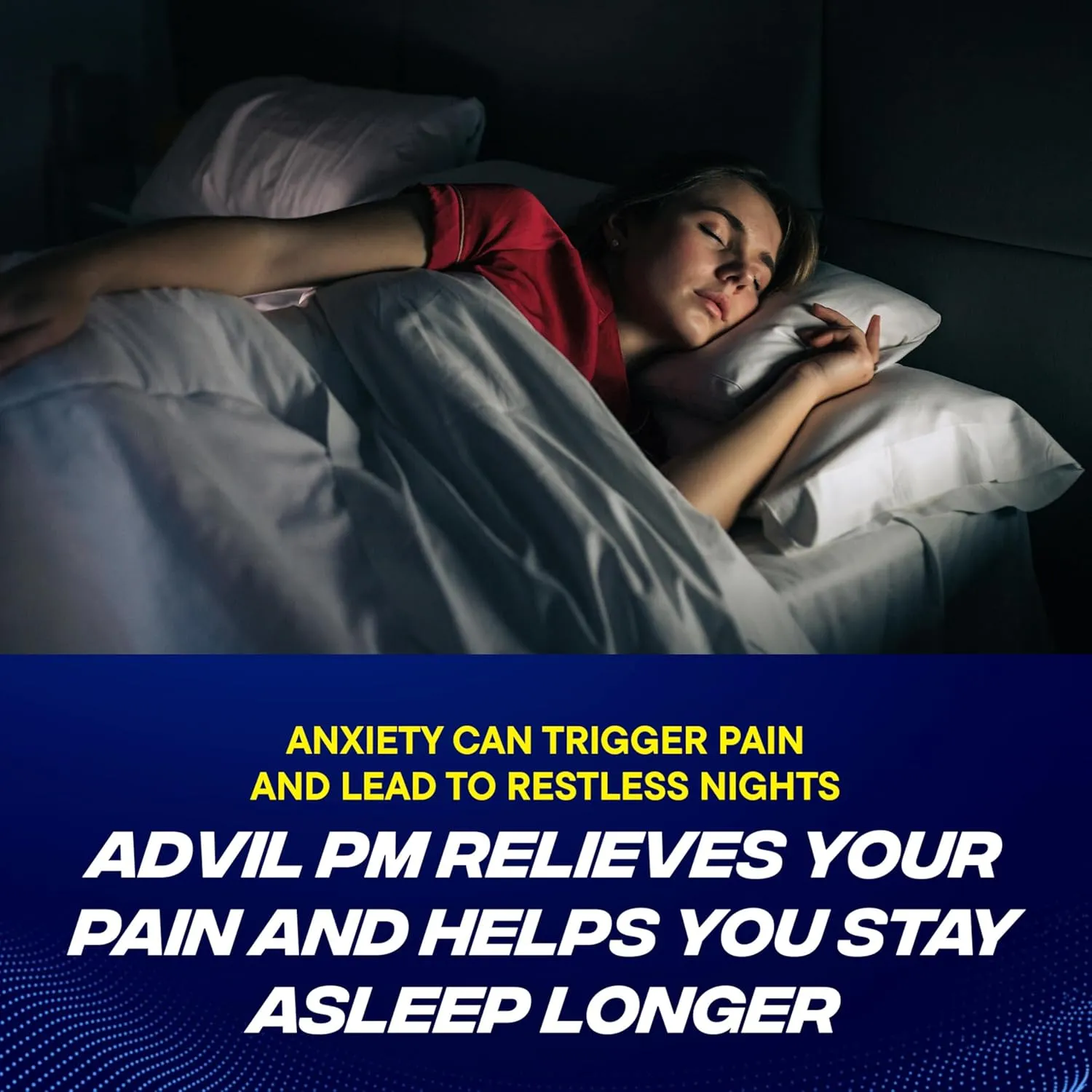 Advil PM Liqui-Gels Pain Reliever and Nighttime Sleep Aid, Pain Medicine with Ibuprofen for Pain Relief and Diphenhydramine HCL for a Sleep Aid - 80 Liquid Filled Capsules - Back to College