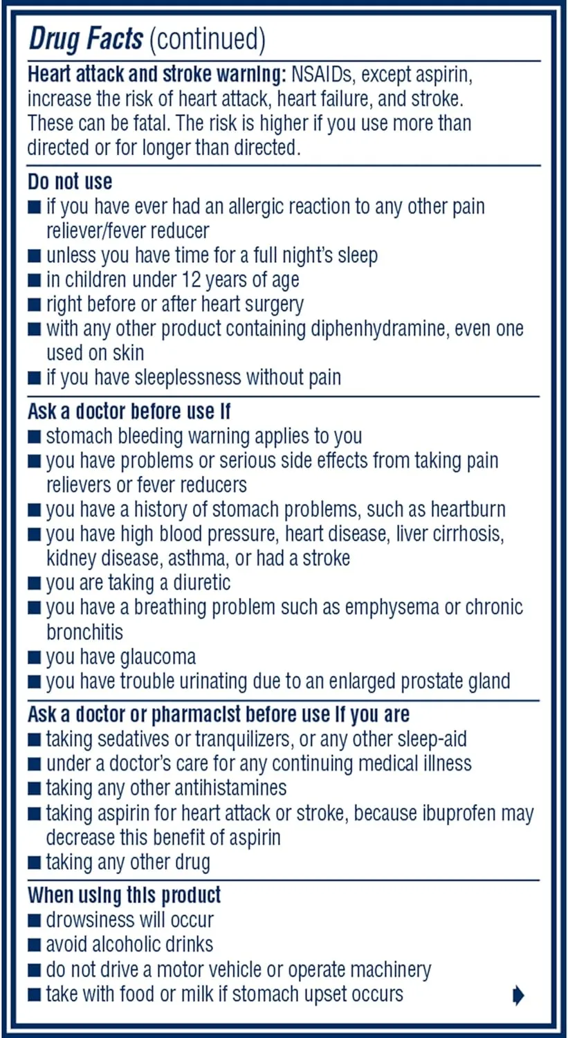 Advil PM Liqui-Gels Pain Reliever and Nighttime Sleep Aid, Pain Medicine with Ibuprofen for Pain Relief and Diphenhydramine HCL for a Sleep Aid - 80 Liquid Filled Capsules - Back to College