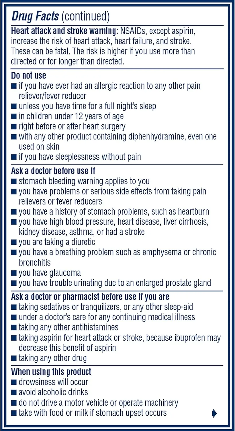 Advil PM Liqui-Gels Pain Reliever and Nighttime Sleep Aid, Pain Medicine with Ibuprofen for Pain Relief and Diphenhydramine HCL for a Sleep Aid - 80 Liquid Filled Capsules - Back to College
