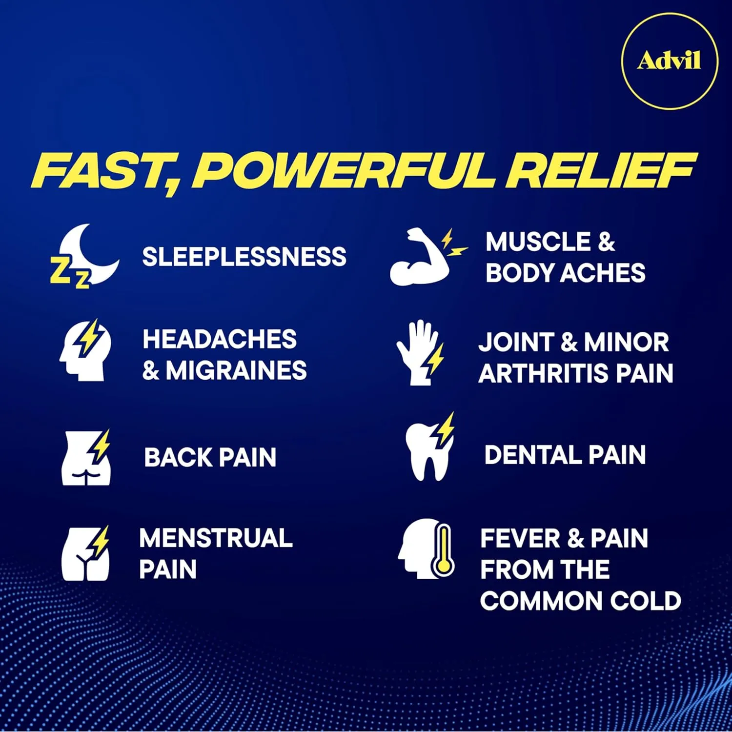 Advil PM Liqui-Gels Pain Reliever and Nighttime Sleep Aid, Pain Medicine with Ibuprofen for Pain Relief and Diphenhydramine HCL for a Sleep Aid - 80 Liquid Filled Capsules - Back to College