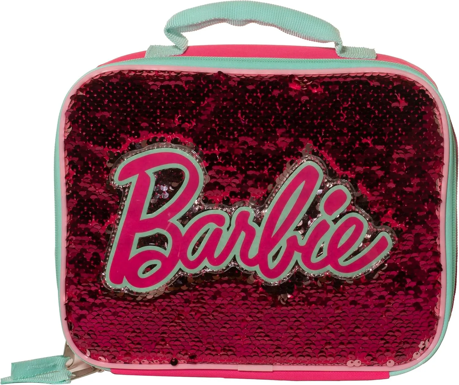 AI ACCESSORY INNOVATIONS Barbie 4 Piece Backpack Set, Sparkle & Shine with this Magic Flip Sequin School Bag for Girls with Zip Front Pocket, Pink