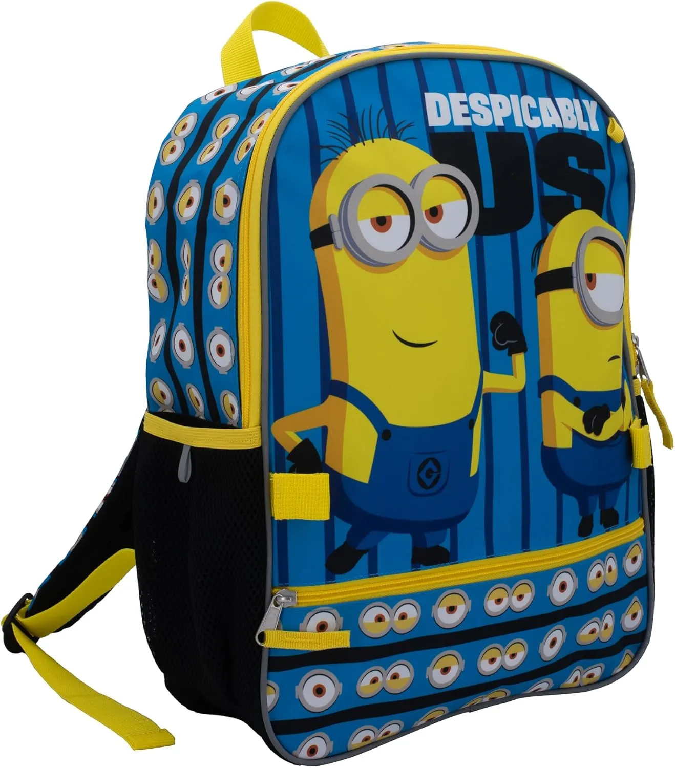 AI ACCESSORY INNOVATIONS Despicable Me Minions 4 Piece Backpack Set for Boys & Girls, Featuring Minions Stuart & Kevin, Kids School Bag, Blue