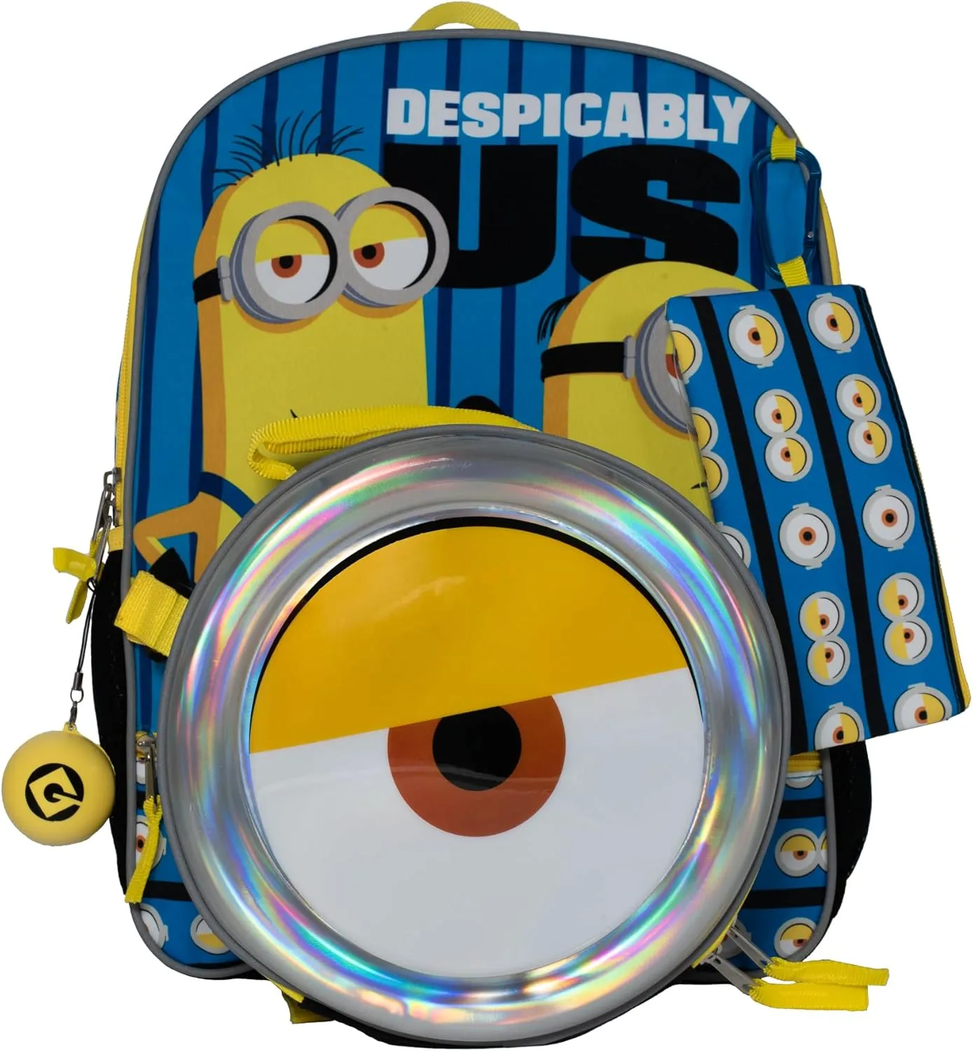 AI ACCESSORY INNOVATIONS Despicable Me Minions 4 Piece Backpack Set for Boys & Girls, Featuring Minions Stuart & Kevin, Kids School Bag, Blue
