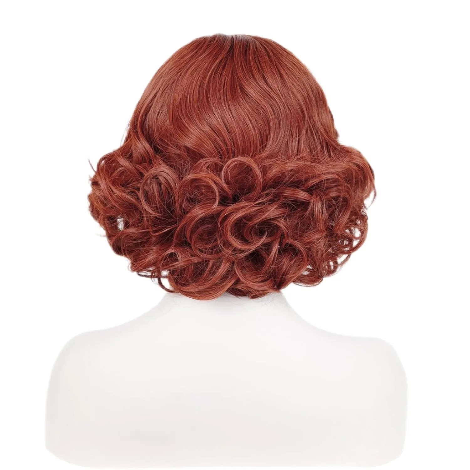 Aicos Ginger Brown Short Curly Wig for Women Halloween Costume Party Carnival