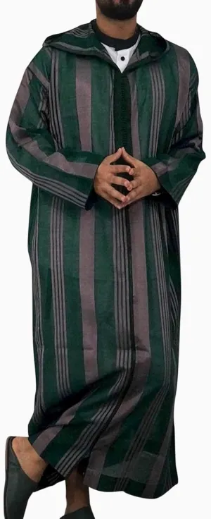 Alalaso Men's Muslim Robes Kaftan Thobe Saudi Arabic Middle East Islamic Robes Breathable Crew Neck Clothing Ramadan Jubbah
