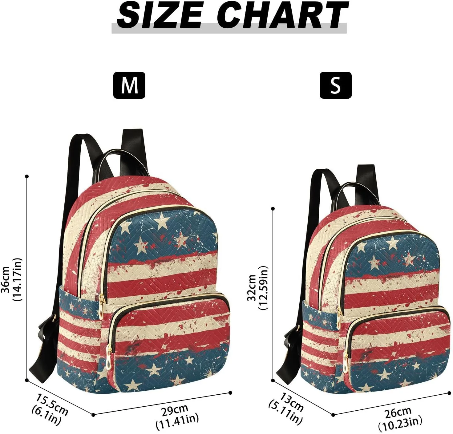 ALAZA 4th Of July American Flag Mini Backpack Purse for Women Travel Bag Lightweight Shoulder Bag Fashion Daypack