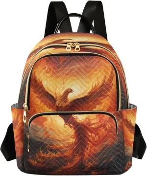 ALAZA Beautiful Phoenix Women Backpack Purse Ladies Fashion Shoulder Bag Daypack Travel Bag 10L