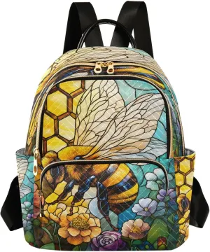 ALAZA Bees Collecting Nectar Mini Backpack Purse for Women Travel Bag Lightweight Shoulder Bag Fashion Daypack388