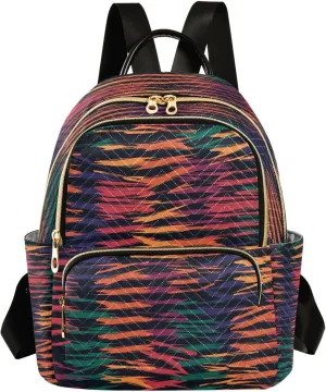 ALAZA Colorful Camouflage Women Backpack Purse Ladies Fashion Shoulder Bag Daypack Travel Bag 7.5L