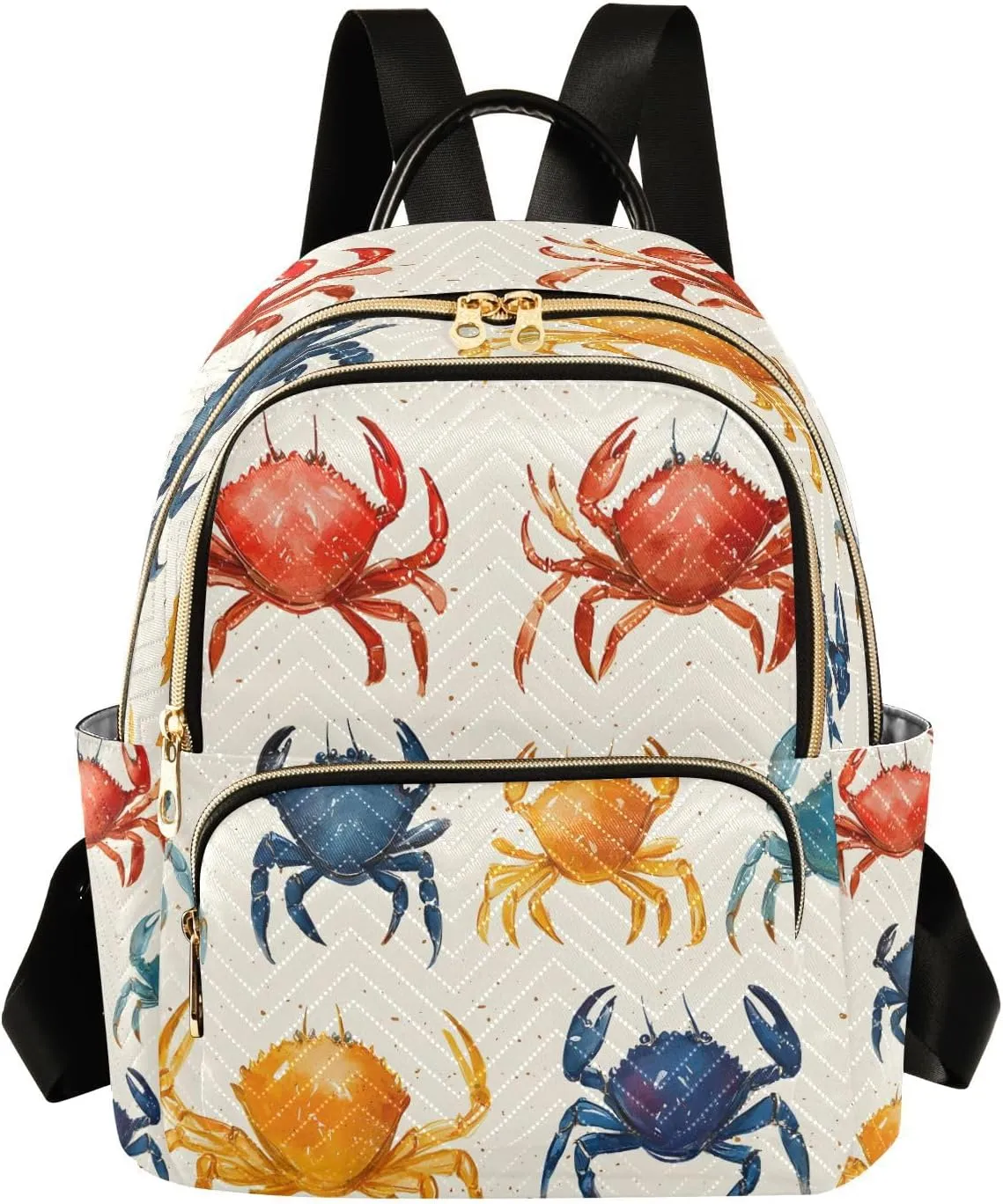 ALAZA Crabs Small Backpack Purse for Women Travel Bag Lightweight Shoulder Bag Fashion Daypack
