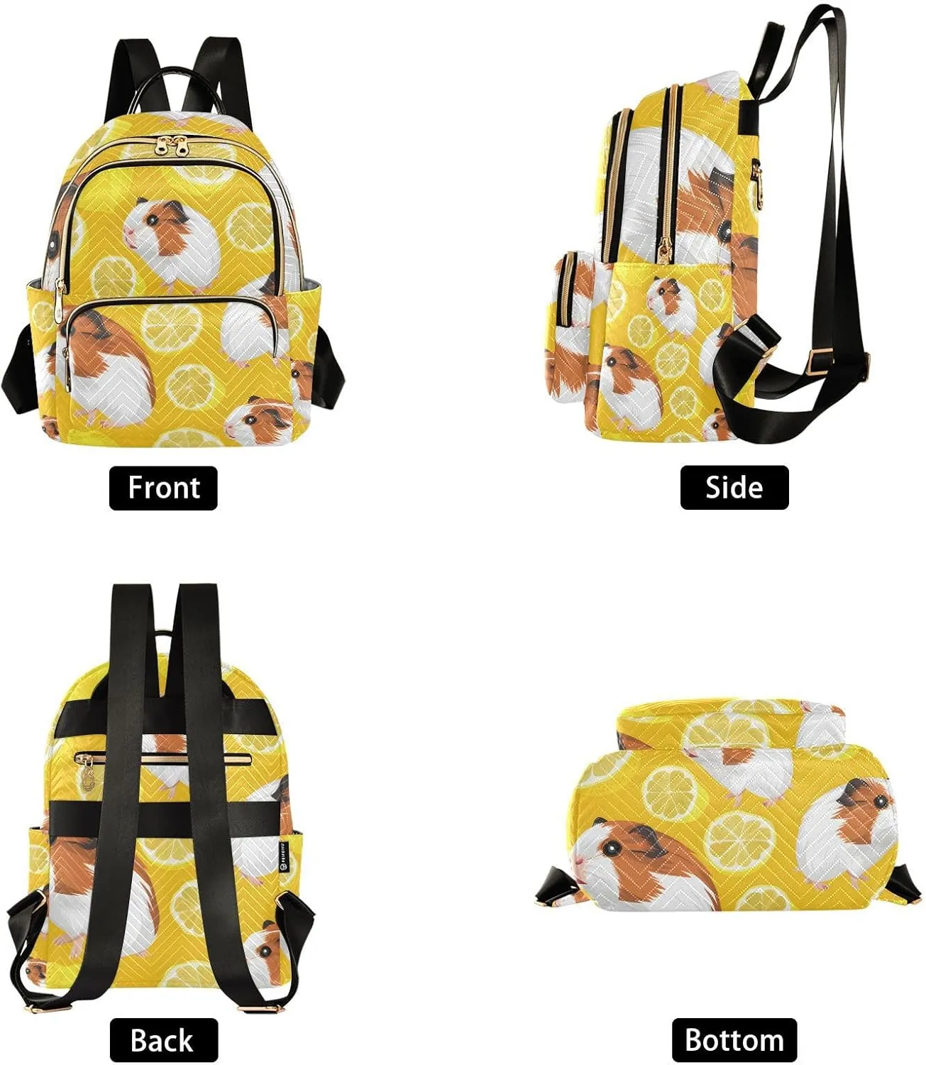 ALAZA Cute Guinea Pig Lemon Mini Backpack Purse for Women Travel Bag Lightweight Shoulder Bag Fashion Daypack