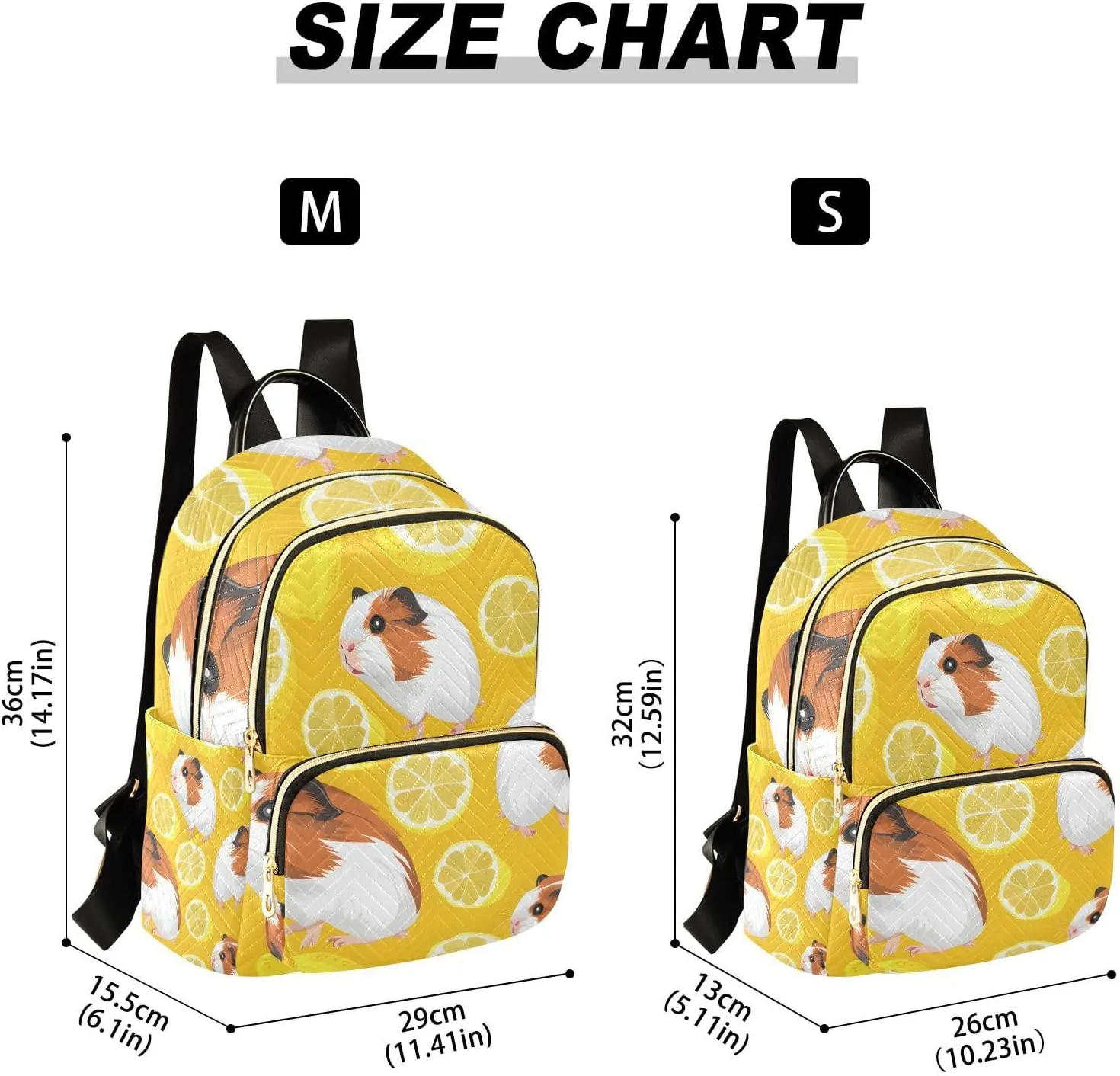 ALAZA Cute Guinea Pig Lemon Mini Backpack Purse for Women Travel Bag Lightweight Shoulder Bag Fashion Daypack