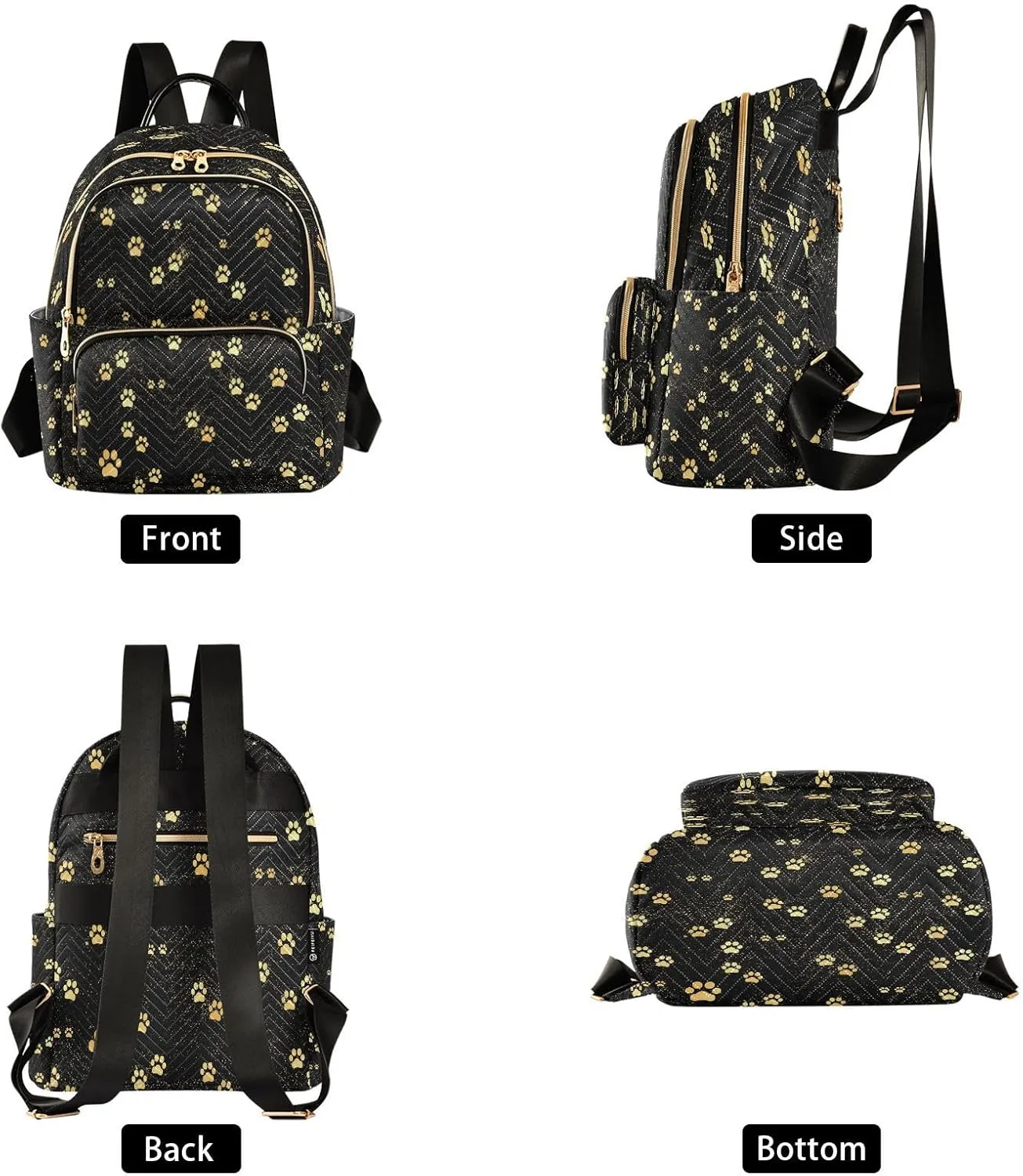 ALAZA Cute Paw Print Animal Women Backpack Purse Ladies Fashion Shoulder Bag Daypack Travel Bag 10L