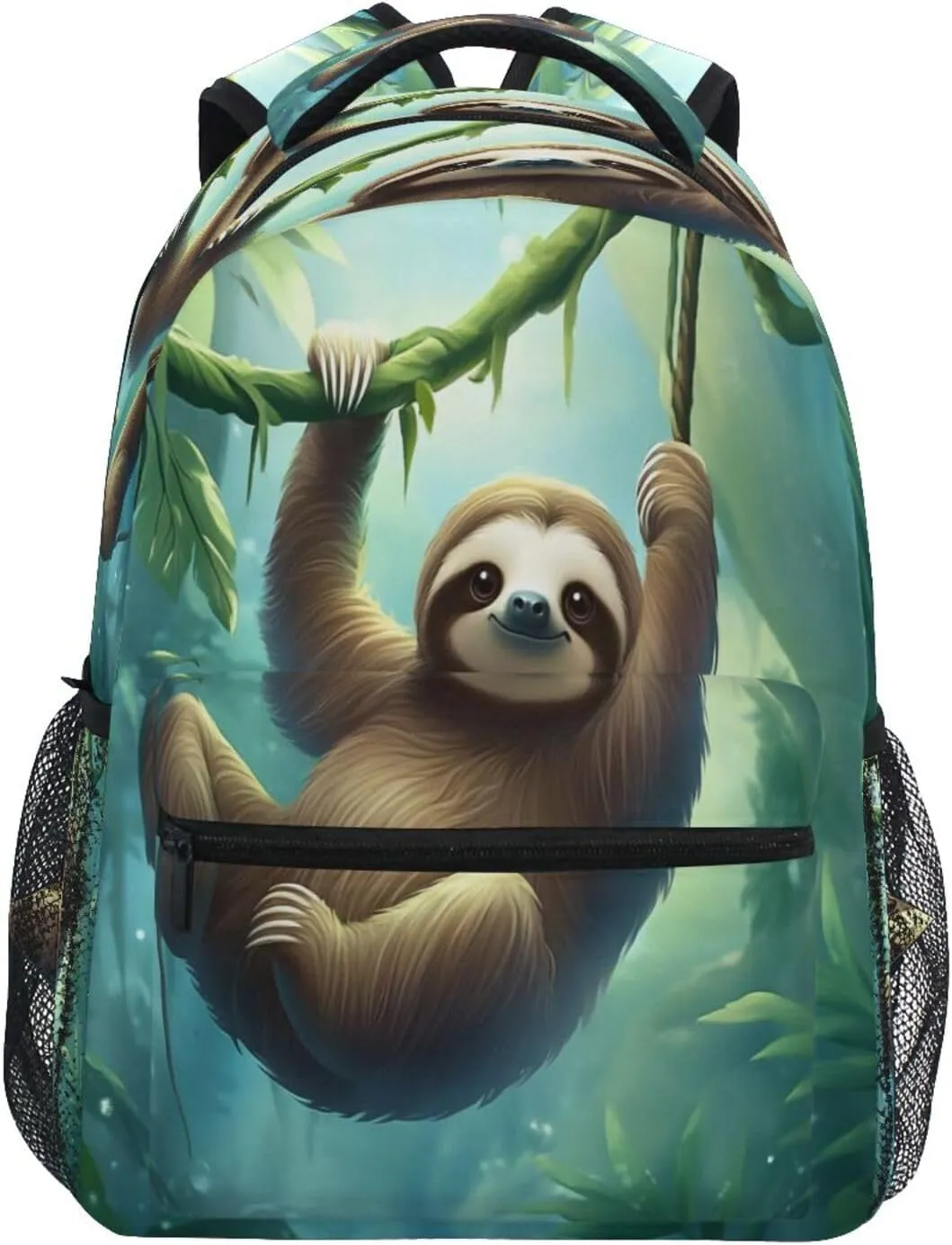 ALAZA Cute Sloth Jungle Kids School Backpack for Boys Girls Teens Bookbag Travel Daypack Bag 16 inch