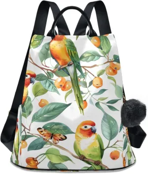 ALAZA Florals and Botanicals Backpack Purse for Women Anti Theft Travel Bag Fashion Back Pack Shoulder Bag Handbag