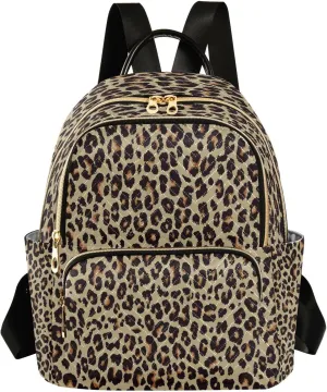 ALAZA Funny Leopard Print Animal Skin Women Backpack Purse Ladies Fashion Shoulder Bag Daypack Travel Bag 10L