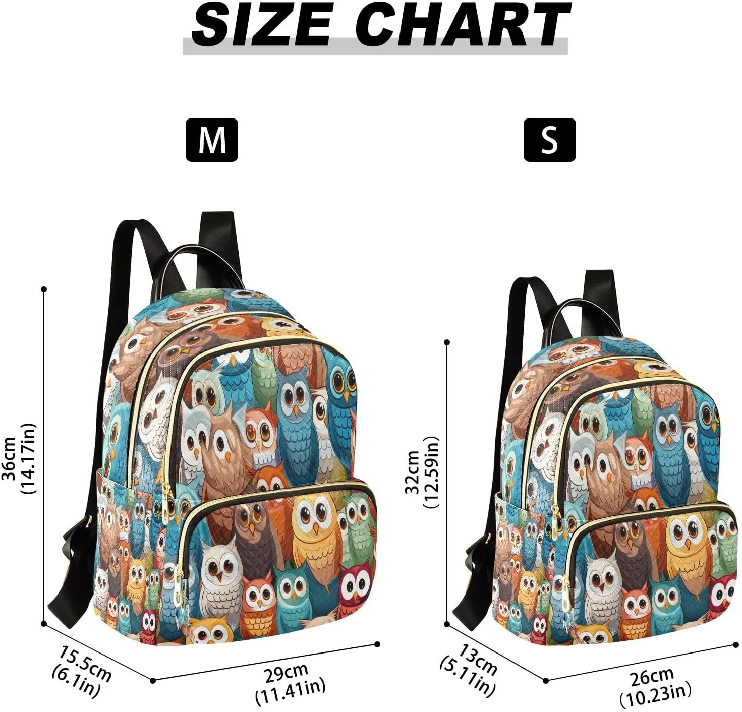 ALAZA Hipster Bird Owl Women Backpack Purse Ladies Fashion Shoulder Bag Daypack Travel Bag 10L